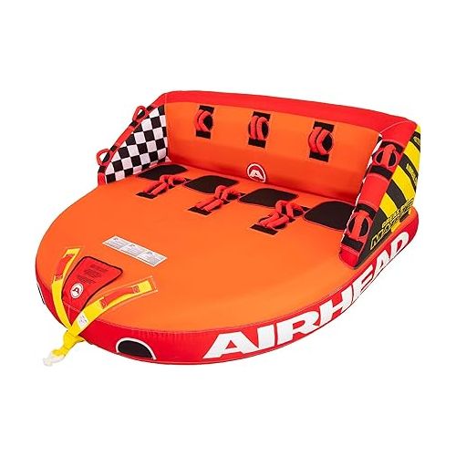  AIRHEAD Great Big Mable | 1-4 Rider Towable Tube for Boating