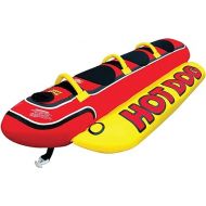 Airhead Hot Dog Towable | Multiple Models, Tube for Boating and Water Sports, Neoprene Seat Pads, Double-Stitched Full Nylon Cover, and Boston Valve for Convenient Inflating & Deflating