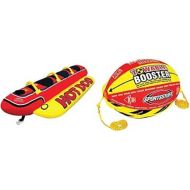 AIRHEAD Hot Dog & Sportsstuff Booster Ball Combo | 1-3 Rider Towable Tube for Boating