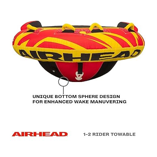  AIRHEAD Oddball 2 | 1-2 Rider Towable Tube for Boating