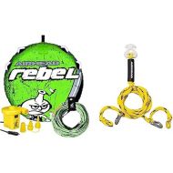 Airhead Rebel Towable Kit 1 Rider Tube with Rope and Pump, Kwik-Connect Tow, Double-Stitched Full Nylon Cover & Speed Safety Valve for Easy Inflating & Deflating