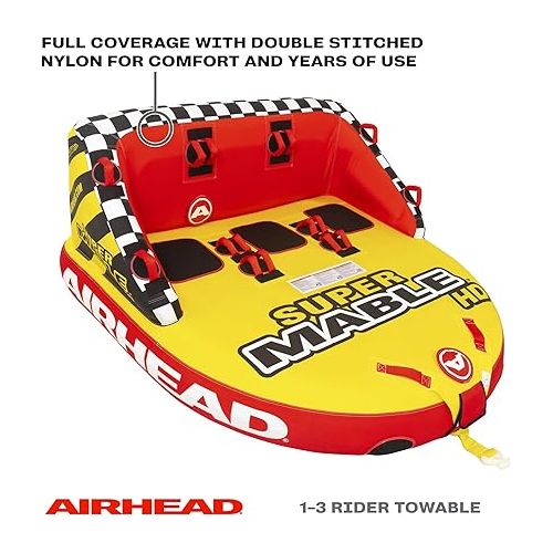  Airhead Mable HD | 1-4 Rider Towable Tube for Boating | Multiple Size Options Available