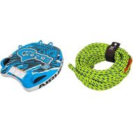 Airhead G-Force 2, 1-2 Rider Towable Tube + Airhead Reflective Tow Rope for Towable Tubes, 60-Feet