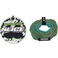 Airhead Slice, 1-2 Rider Towable Tube for Boating and Airhead 2 Section Tow Rope | Towable Tube Rope