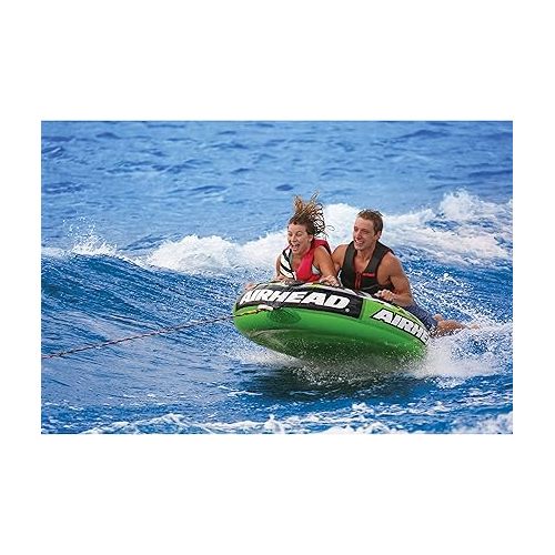  Airhead Slice, 1-2 Rider Towable Tube for Boating and Airhead 2 Section Tow Rope | Towable Tube Rope