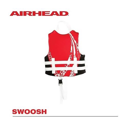  Airhead Children's Swoosh Kwik-Dry Neolite Life Jacket, US Coast Goard Approved Type III Life Jacket, Fits Children 30-50lbs