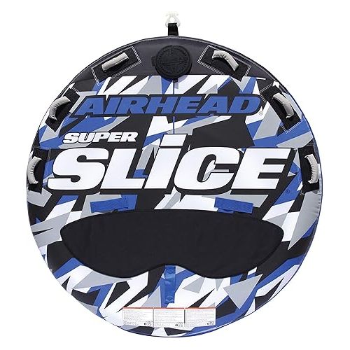  Airhead Super Slice, 1-3 Rider Towable Tube for Boating & Tow Rope for 1-3 Rider Towable Tubes, 1 Section, 60-Feet