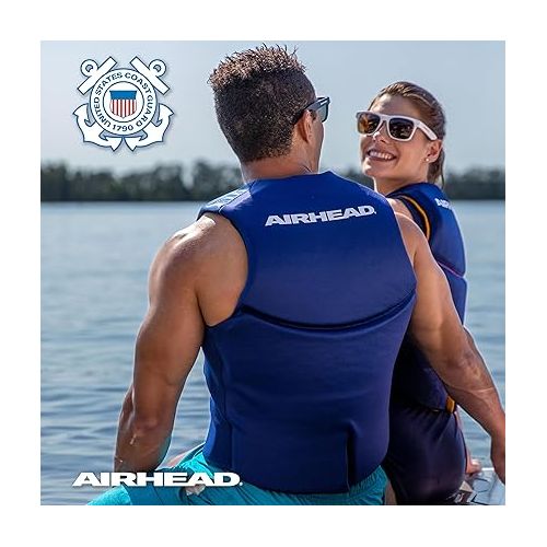  Airhead Santa Cruz Life Vest Multiple Sizes - Swim Vests for Adults, Children & Youth - Kwik Dry Neolite Fabric - USCG Approved