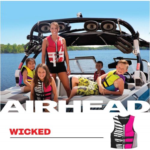  Airhead Youth WICKED Kwik-Dry Neolite Flex Life Vest, Hot Pink