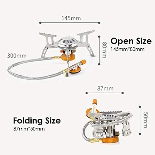  AIROKA AOTU 3500W Mini Outdoor Gas Stove Foldable Camping Gas Burner with Piezo Ignition Wind Resistance Backpacking Stove Comes with Plastic Box Perfect for Outdoor Camping Hiking