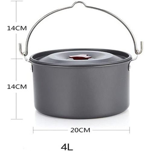  AIROKA Outdoor Camping Pot with Lid Portable Aluminum Cooking Pot for Outdoor Camping Hiking Fishing Picnic Backpacking