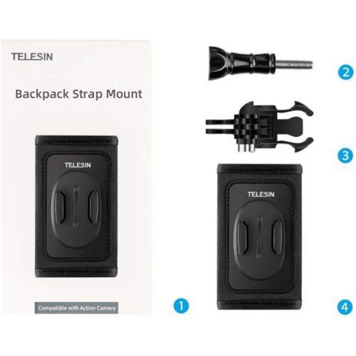  AIROKA TELESIN 3-Pack Batteries & 3-Channels USB Charger for GoPro Hero9 Black with Backpack Shoulder Mount Accessories