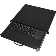 Aixcase AIX-19K1UKDETB-B Keyboard Drawer with Keyboard and Trackball Black