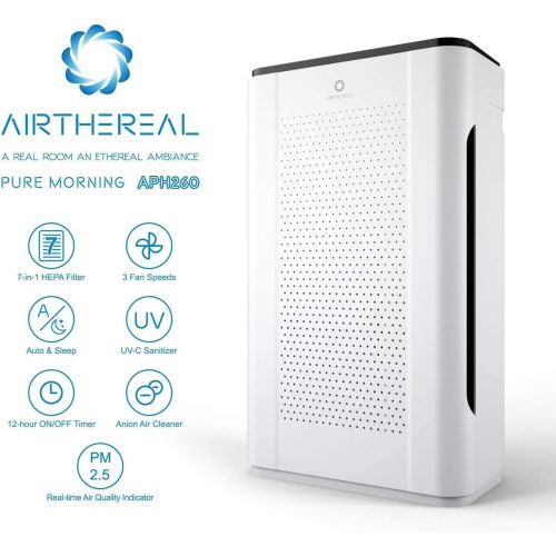  Airthereal Bundle APH260 Air Purifier and 2-pack Spare Replacement Filter, Pure Morning