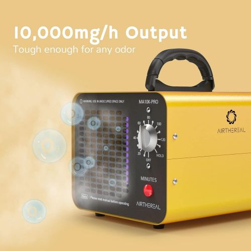  Airthereal MA10K-PRO Ozone Generator 10,000 mg/h High Capacity O3 Machine, Home Ionizer Odor Remover, 10000, Yellow