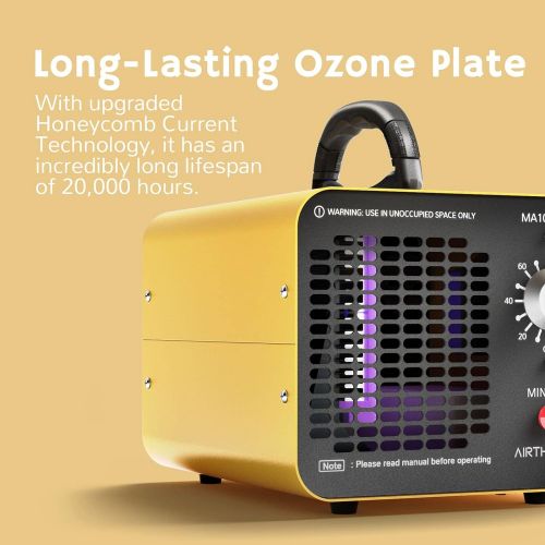  Airthereal MA10K-PRO Ozone Generator 10,000 mg/h High Capacity O3 Machine, Home Ionizer Odor Remover, 10000, Yellow