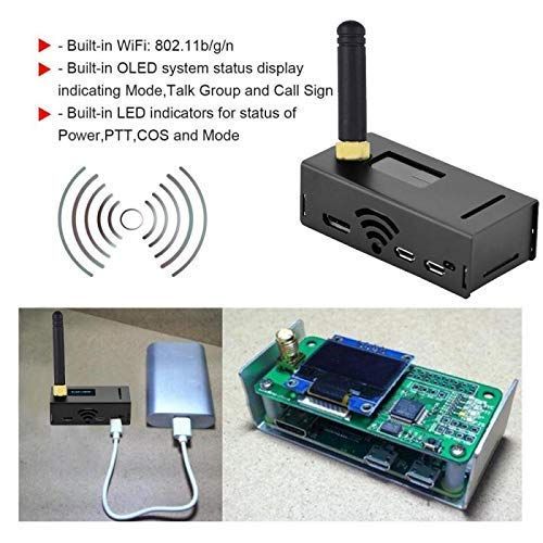  AIRUISI MMDVM P25 for Hotspot Support P25 DMR YSF + Raspberry Pie + OLED + Antenna + Case