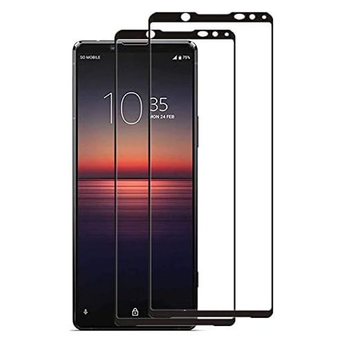  AISELAN 3D Curved Screen Tempered Glass for Sony Xperia 1 II - (2pack) Full Cover Anti Scratch Screen Protector for Sony Xperia 1 ii