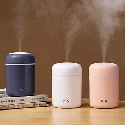  [아마존베스트]AISHNA Mini Humidifier, Humidifier With Two Spray Modes, With 300 ml Water, USB Charging Function, 2 Mist Modes, Super Quiet, Automatic Shut-off And Night Light Function