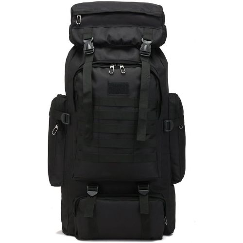  AIWendy 80L Camping Hiking Military Tactical Backpack,Waterproof Travel Rucksack (Black), Large