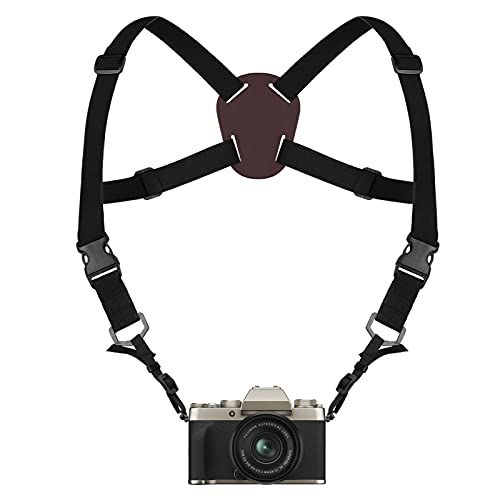  AIXPI Binocular Harness Strap, Camera Chest Harness with Adjustable Stretchy and Quick Release, X-Shaped Decompression Binocular Straps for Carrying Binocular, Cameras, Rangefinders and