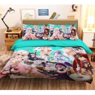 AJ WALLPAPER 3D Various Girls 654 Japan Anime Game Summer Bedding Pillowcases Quilt Duvet Cover Set Single Queen King | 3D Photo Bedding, AJ US Wendy (Single)