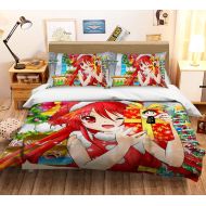 AJ WALLPAPER 3D Girl 365 Japan Anime Game Summer Bedding Pillowcases Quilt Duvet Cover Set Single Queen King | 3D Photo Bedding, AJ US Wendy (King)