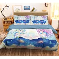 AJ WALLPAPER 3D Glamour Girl 564 Japan Anime Game Summer Bedding Pillowcases Quilt Duvet Cover Set Single Queen King | 3D Photo Bedding, AJ US Wendy (Twin)