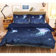 AJ WALLPAPER 3D Jellyfish Boy 962 Japan Anime Game Summer Bedding Pillowcases Quilt Duvet Cover Set Single Queen King | 3D Photo Bedding, AJ US Wendy (King)