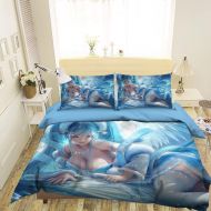 AJ WALLPAPER 3D Sona Girl 005 Japan Anime Game Summer Bedding Pillowcases Quilt Duvet Cover Set Single Queen King | 3D Photo Bedding, AJ US Wendy (Twin)