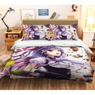 AJ WALLPAPER 3D Dessert Girl 540 Japan Anime Game Summer Bedding Pillowcases Quilt Duvet Cover Set Single Queen King | 3D Photo Bedding, AJ US Wendy (Twin)