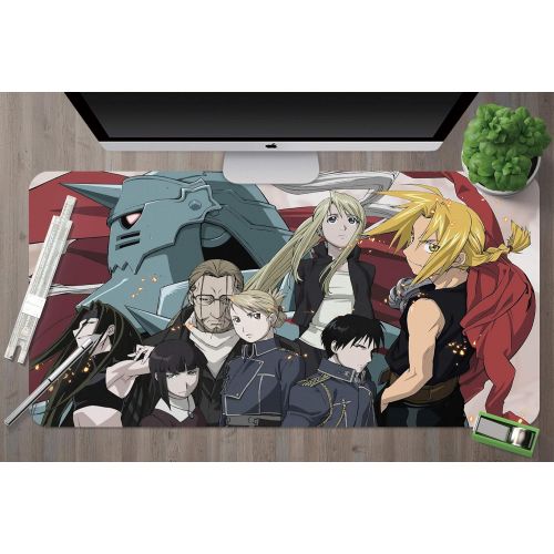  3D Fullmetal Alchemist 548 Japan Anime Game Non-Slip Office Desk Mouse Mat Game AJ WALLPAPER US Angelia (W120cmxH60cm(47x24))