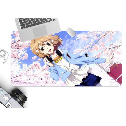  3D Sakura Girl Beautiful 510 Japan Anime Game Non-Slip Office Desk Mouse Mat Game AJ WALLPAPER US Angelia (W120cmxH60cm(47x24))