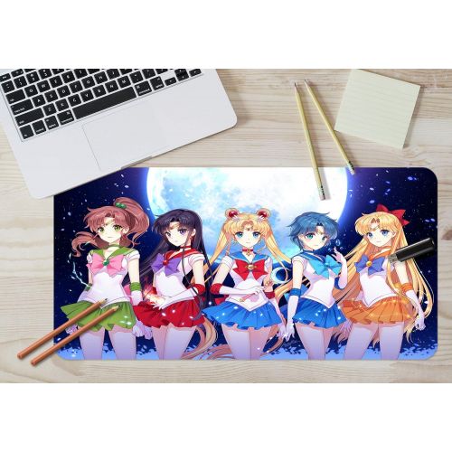  3D Sailor Moon 786 Japan Anime Game Non-Slip Office Desk Mouse Mat Game AJ WALLPAPER US Angelia (W120cmxH60cm(47x24))