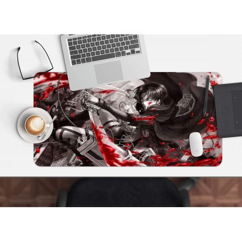  3D Attack On Titan 698 Japan Anime Game Non-Slip Office Desk Mouse Mat Game AJ WALLPAPER US Angelia (W120cmxH60cm(47x24))