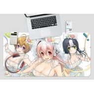 3D Super Sonico Sexy Sisters 788 Japan Anime Game Non-Slip Office Desk Mouse Mat Game AJ WALLPAPER US Angelia (W120cmxH60cm(47x24))