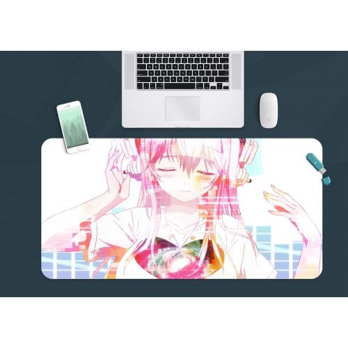  3D Super Sonico 792 Japan Anime Game Non-Slip Office Desk Mouse Mat Game AJ WALLPAPER US Angelia (W120cmxH60cm(47x24))