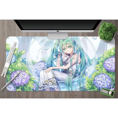  3D Hatsune Miku Fresh Forest 749 Japan Anime Game Non-Slip Office Desk Mouse Mat Game AJ WALLPAPER US Angelia (W120cmxH60cm(47x24))