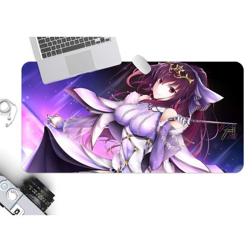  3D Fate Grand Order Violet 734 Japan Anime Game Non-Slip Office Desk Mouse Mat Game AJ WALLPAPER US Angelia (W120cmxH60cm(47x24))