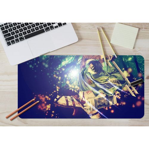  3D Attack On Titan 707 Japan Anime Game Non-Slip Office Desk Mouse Mat Game AJ WALLPAPER US Angelia (W120cmxH60cm(47x24))