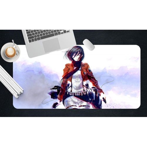  3D Attack On Titan 699 Japan Anime Game Non-Slip Office Desk Mouse Mat Game AJ WALLPAPER US Angelia (W120cmxH60cm(47x24))