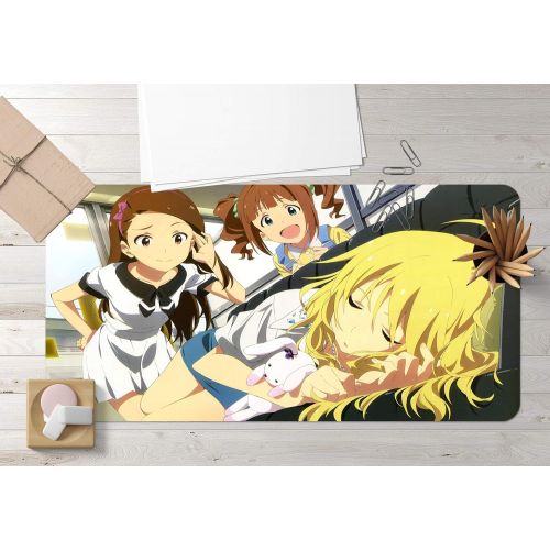  3D Idolmaster 632 Japan Anime Game Non-Slip Office Desk Mouse Mat Game AJ WALLPAPER US Angelia (W120cmxH60cm(47x24))