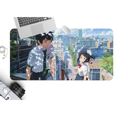  3D Your Name Kiminonawa 569 Japan Anime Game Non-Slip Office Desk Mouse Mat Game AJ WALLPAPER US Angelia (W120cmxH60cm(47x24))