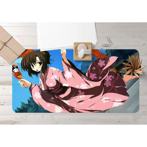  3D Kimono Girl Sky 584 Japan Anime Game Non-Slip Office Desk Mouse Mat Game AJ WALLPAPER US Angelia (W120cmxH60cm(47x24))