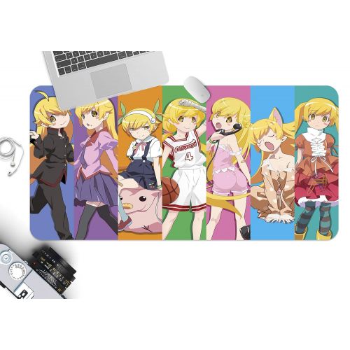  3D Monogatari Series 577 Japan Anime Game Non-Slip Office Desk Mouse Mat Game AJ WALLPAPER US Angelia (W120cmxH60cm(47x24))