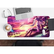 3D Hatsune Miku Sunset 740 Japan Anime Game Non-Slip Office Desk Mouse Mat Game AJ WALLPAPER US Angelia (W120cmxH60cm(47x24))