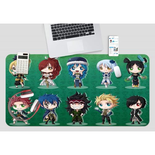  3D Fairy Tail Green 732 Japan Anime Game Non-Slip Office Desk Mouse Mat Game AJ WALLPAPER US Angelia (W120cmxH60cm(47x24))