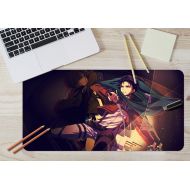 3D Attack On Titan 713 Japan Anime Game Non-Slip Office Desk Mouse Mat Game AJ WALLPAPER US Angelia (W120cmxH60cm(47x24))