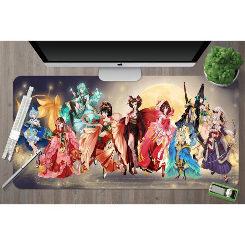  3D Cartoon Beauty Collection 681 Japan Anime Game Non-Slip Office Desk Mouse Mat Game AJ WALLPAPER US Angelia (W120cmxH60cm(47x24))