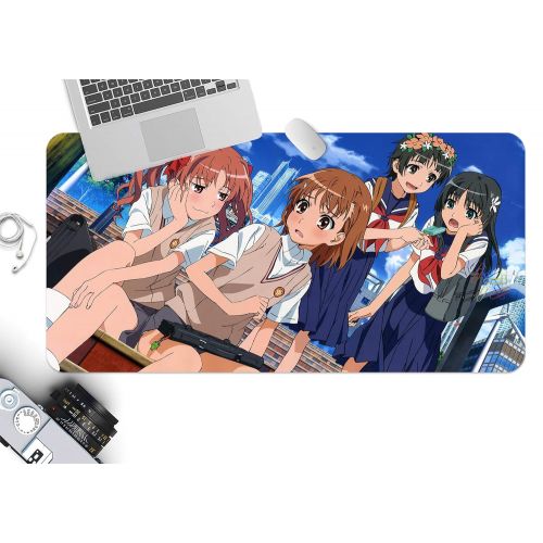  3D A Certain Magical Index 649 Japan Anime Game Non-Slip Office Desk Mouse Mat Game AJ WALLPAPER US Angelia (W120cmxH60cm(47x24))